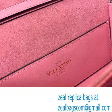 Valentino Small Loco Shoulder Bag Embroidered Pink With Crystals 2024 - Click Image to Close