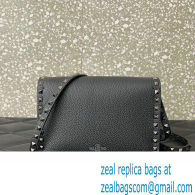 Valentino Small Rockstud Crossbody Bag in Grainy Calfskin Black 2024 - Click Image to Close