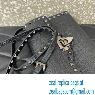 Valentino Small Rockstud Crossbody Bag in Grainy Calfskin Black 2024