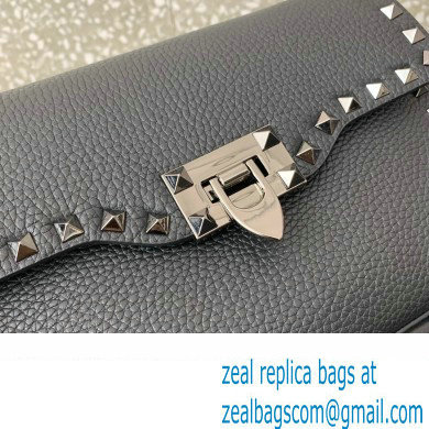 Valentino Small Rockstud Crossbody Bag in Grainy Calfskin Black 2024