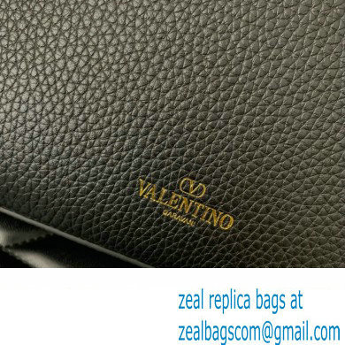 Valentino Small Rockstud Crossbody Bag in Grainy Calfskin Black/Gold 2024 - Click Image to Close
