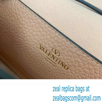 Valentino Small Rockstud Crossbody Bag in Grainy Calfskin Nude Pink 2024