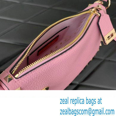 Valentino Small Rockstud Grainy Calfskin Crossbody Bag Pink 2023 - Click Image to Close