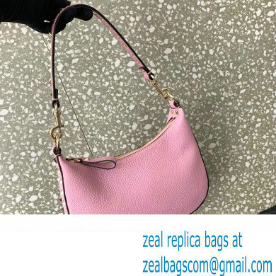 Valentino Small Rockstud Hobo bag in Grainy Calfskin 0313 Pink 2023
