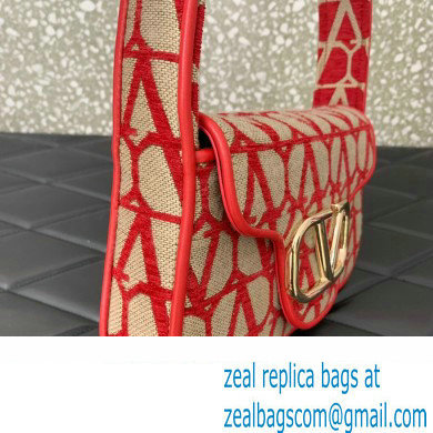Valentino Toile Iconographe VLogo Signature Small Hobo Bag Red 2024