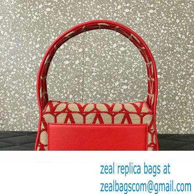 Valentino Toile Iconographe VLogo Signature Small Hobo Bag Red 2024