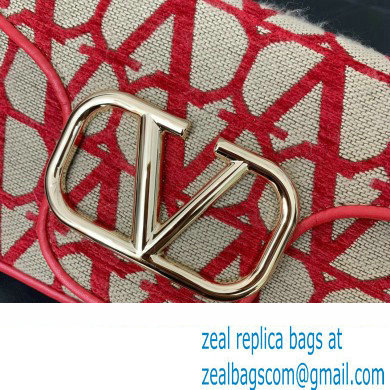 Valentino Toile Iconographe VLogo Signature Small Hobo Bag Red 2024