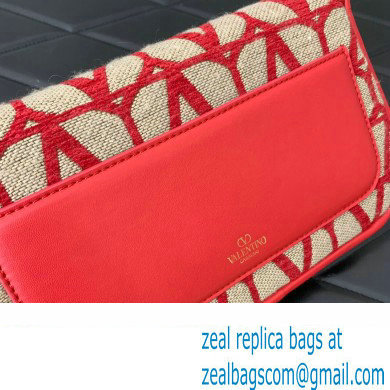 Valentino Toile Iconographe VLogo Signature Small Hobo Bag Red 2024