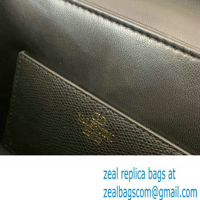 Valentino VSling Shoulder Bag in Grainy Calfskin With Tone-On-Tone Enamel 8030 Black 2023