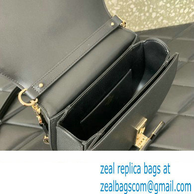 Valentino VSling Shoulder Bag in Grainy Calfskin With Tone-On-Tone Enamel 8030 Black 2023