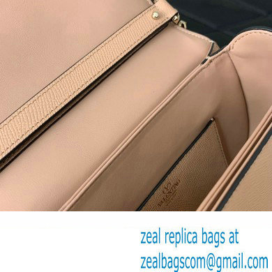Valentino VSling Shoulder Bag in Grainy Calfskin With Tone-On-Tone Enamel 8030 Nude 2023 - Click Image to Close