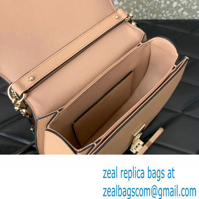 Valentino VSling Shoulder Bag in Grainy Calfskin With Tone-On-Tone Enamel 8030 Nude 2023