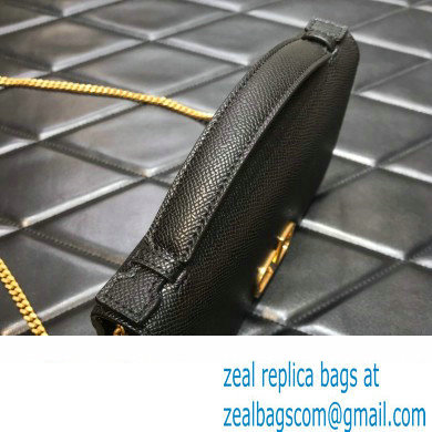 Valentino Vlogo Signature Wallet With Chain in Grainy Calfskin Black 2024 - Click Image to Close
