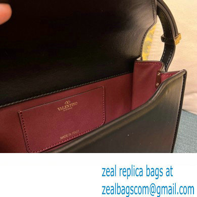 Valentino shoulder Letter Large Bag in smooth calfskin Black 2023