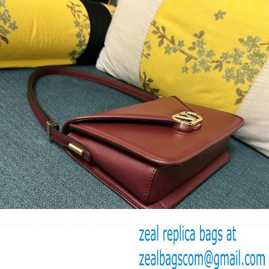 Valentino shoulder Letter Large Bag in smooth calfskin Burgundy 2023 - Click Image to Close