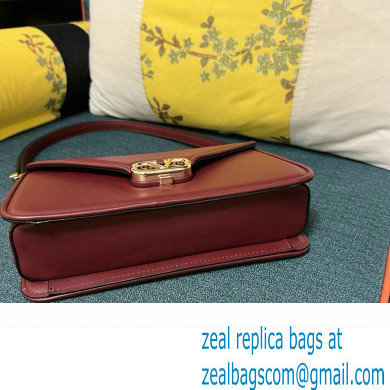 Valentino shoulder Letter Large Bag in smooth calfskin Burgundy 2023