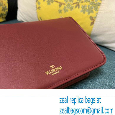 Valentino shoulder Letter Large Bag in smooth calfskin Burgundy 2023 - Click Image to Close