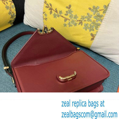 Valentino shoulder Letter Large Bag in smooth calfskin Burgundy 2023 - Click Image to Close