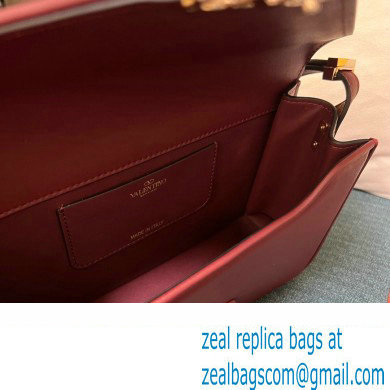 Valentino shoulder Letter Large Bag in smooth calfskin Burgundy 2023