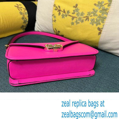 Valentino shoulder Letter Large Bag in smooth calfskin Fuchsia 2023 - Click Image to Close