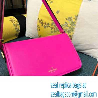 Valentino shoulder Letter Large Bag in smooth calfskin Fuchsia 2023 - Click Image to Close