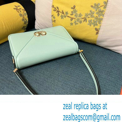Valentino shoulder Letter Large Bag in smooth calfskin Pale Green 2023 - Click Image to Close