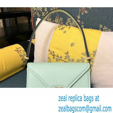 Valentino shoulder Letter Large Bag in smooth calfskin Pale Green 2023