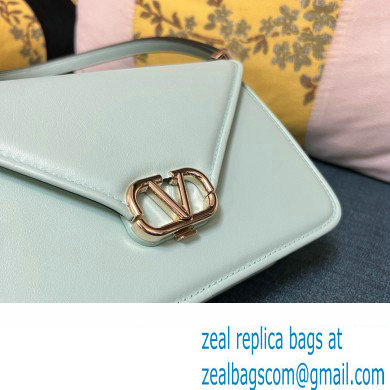 Valentino shoulder Letter Large Bag in smooth calfskin Pale Green 2023