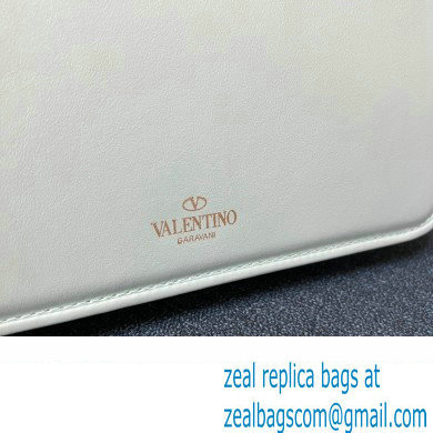 Valentino shoulder Letter Large Bag in smooth calfskin Pale Green 2023