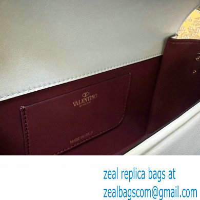 Valentino shoulder Letter Large Bag in smooth calfskin Pale Green 2023