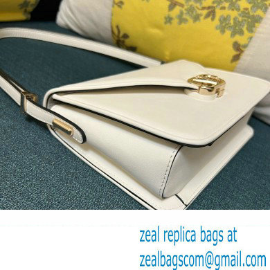 Valentino shoulder Letter Large Bag in smooth calfskin White 2023 - Click Image to Close