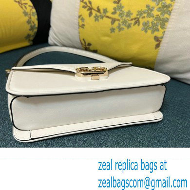 Valentino shoulder Letter Large Bag in smooth calfskin White 2023