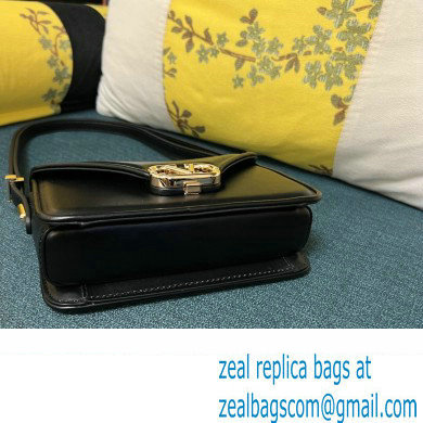 Valentino shoulder Letter Small Bag in smooth calfskin Black 2023