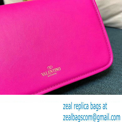 Valentino shoulder Letter Small Bag in smooth calfskin Fuchsia 2023