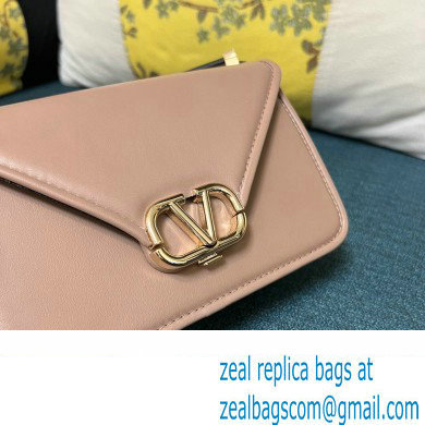 Valentino shoulder Letter Small Bag in smooth calfskin Nude 2023 - Click Image to Close