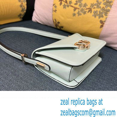 Valentino shoulder Letter Small Bag in smooth calfskin Pale Green 2023