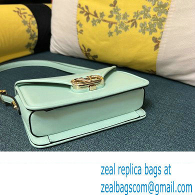 Valentino shoulder Letter Small Bag in smooth calfskin Pale Green 2023 - Click Image to Close