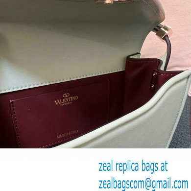 Valentino shoulder Letter Small Bag in smooth calfskin Pale Green 2023 - Click Image to Close