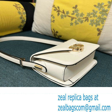 Valentino shoulder Letter Small Bag in smooth calfskin White 2023 - Click Image to Close