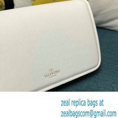 Valentino shoulder Letter Small Bag in smooth calfskin White 2023 - Click Image to Close