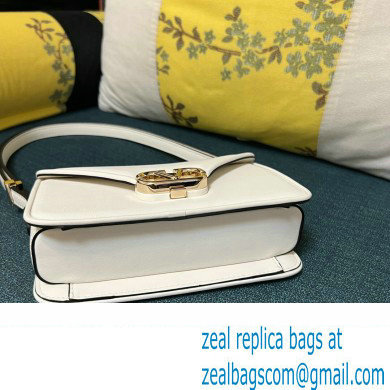 Valentino shoulder Letter Small Bag in smooth calfskin White 2023