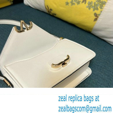 Valentino shoulder Letter Small Bag in smooth calfskin White 2023