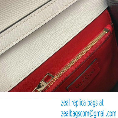 Valentino small VSLING Handbag in grainy calfskin White with JEWEL EMBROIDERY 2024