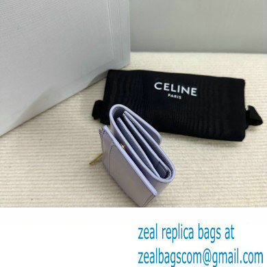 celine COMPACT WALLET WITH COIN TRIOMPHE in Shiny calfskin Light Lilac 10I653 2023 - Click Image to Close