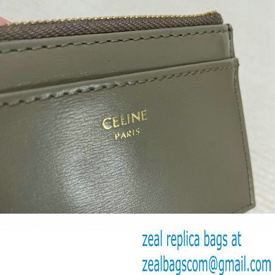 celine COMPACT WALLET WITH COIN TRIOMPHE in Shiny calfskin gray 10I653 2023