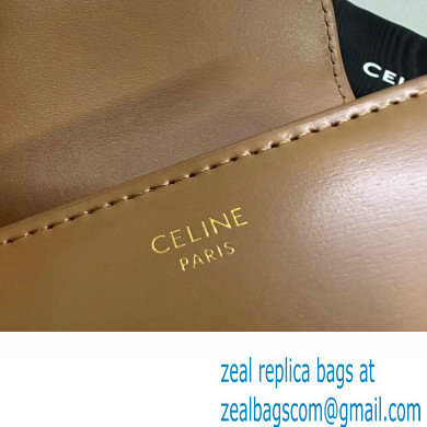 celine Small Wallet TRIOMPHE in Shiny calfskin Bronze 10D783 2023