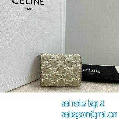 celine Small Wallet TRIOMPHE in TRIOMPHE CANVAS Grege 2024