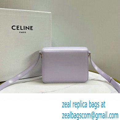 celine Teen Triomphe Bag in shiny calfskin lilac 2024