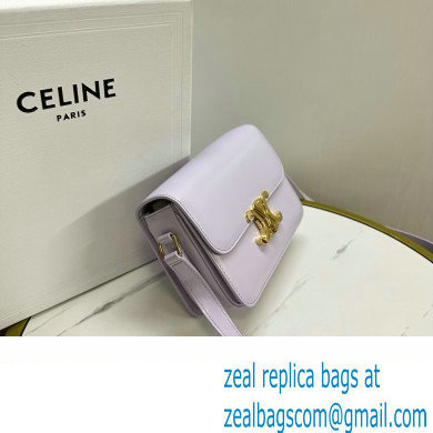 celine Teen Triomphe Bag in shiny calfskin lilac 2024