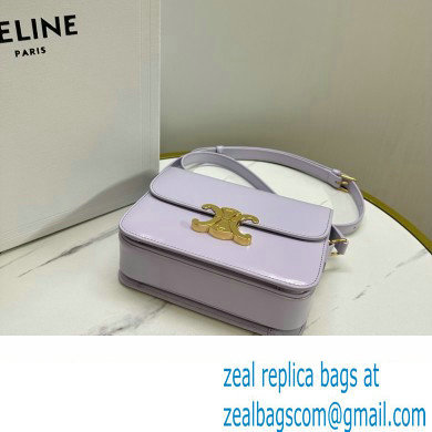 celine Teen Triomphe Bag in shiny calfskin lilac 2024